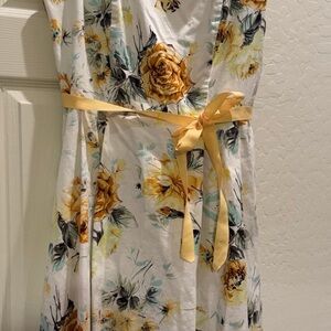 Positive Attitude Sleeveless Dress Sz 14Floral Lined Cottage Core Southern Belle